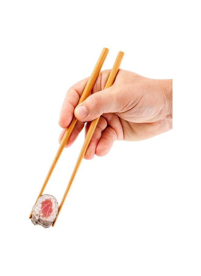 Restaurantware-9 Inch Bamboo Chopsticks, 100 Disposable Wooden Chopsticks - Modern Style, No Slip, Sustainable Bamboo Chopsticks, Smooth, For Sushi, Dumplings, Noodles