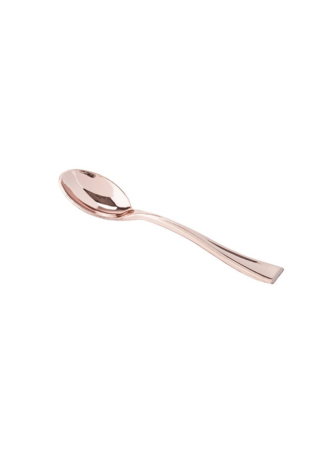 Restaurantware-4 Inch Mini Spoons, 500 Disposable Tiny Spoons - Heavy-Duty, Pair With Appetizers or Desserts, Rose Gold Plastic Sample Spoons, For Parties, Weddings, Or Catering