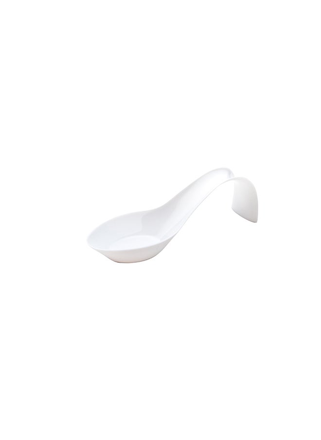 Restaurantware-5 Inch Teardrop Spoons, 100 Stiletto Spoons - Disposable, Indented Basin, White Plastic Tasting Spoons, For Weddings Or Catering