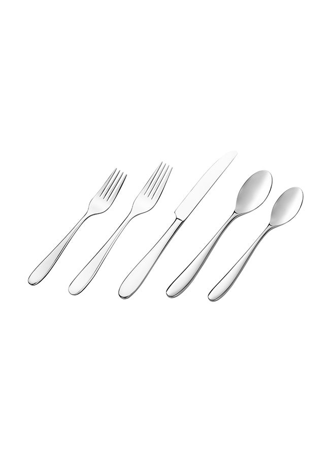 Restaurantware-Sovereign Silverware Set, 10 Piece Heavy-Duty Cutlery Set - 18/10 Stainless Steel, Service For 2, Durable Flatware Set, Dishwashable, For Homes Or Restaurants