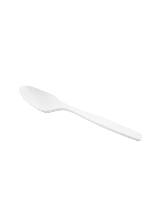 Restaurantware-500 Spoons, 5 Inch Mini Eco Friendly Cutlery - Recyclable, Plant Based, White CPLA Plastic Disposable Utensils, For Appetizers Or Desserts,