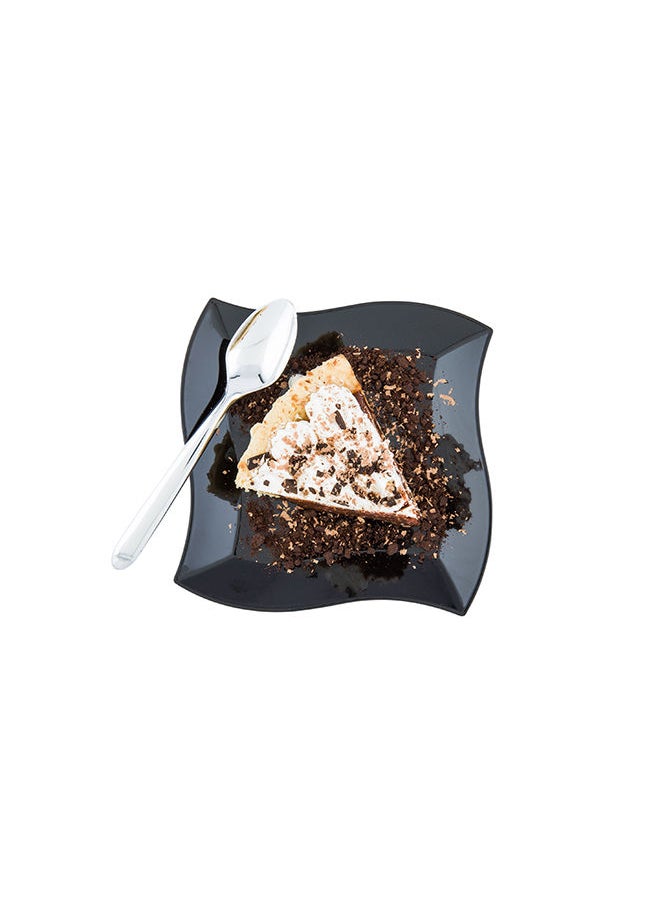 Restaurantware-Moderna 7.3 Inch Disposable Spoons, 250 Recyclable Appetizer Spoons - Crack-Resistant, For All Types Of Meals, Silver Plastic Spoons