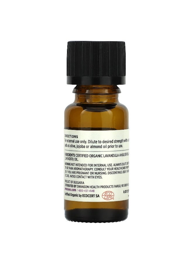 Swanson, Certified Organic Essential Oil, Lavender, 0.5 fl oz (15 ml)
