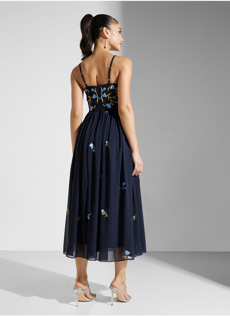 Embellished Knee Lenth Dress