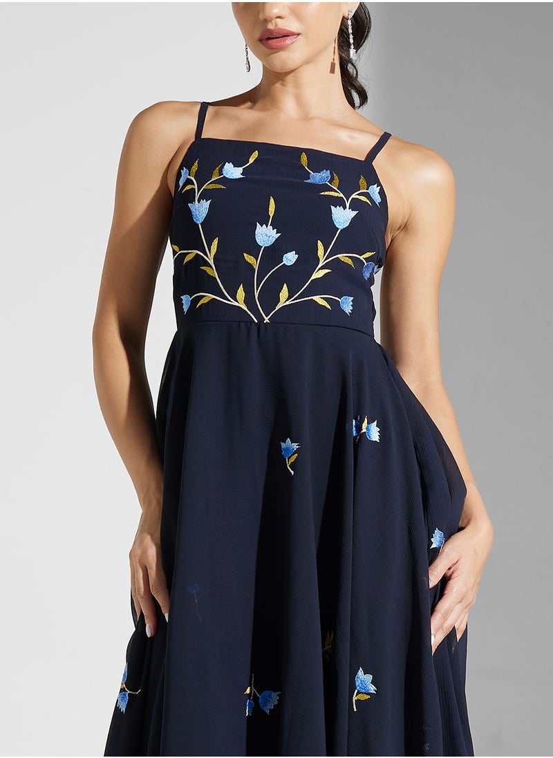Embellished Knee Lenth Dress
