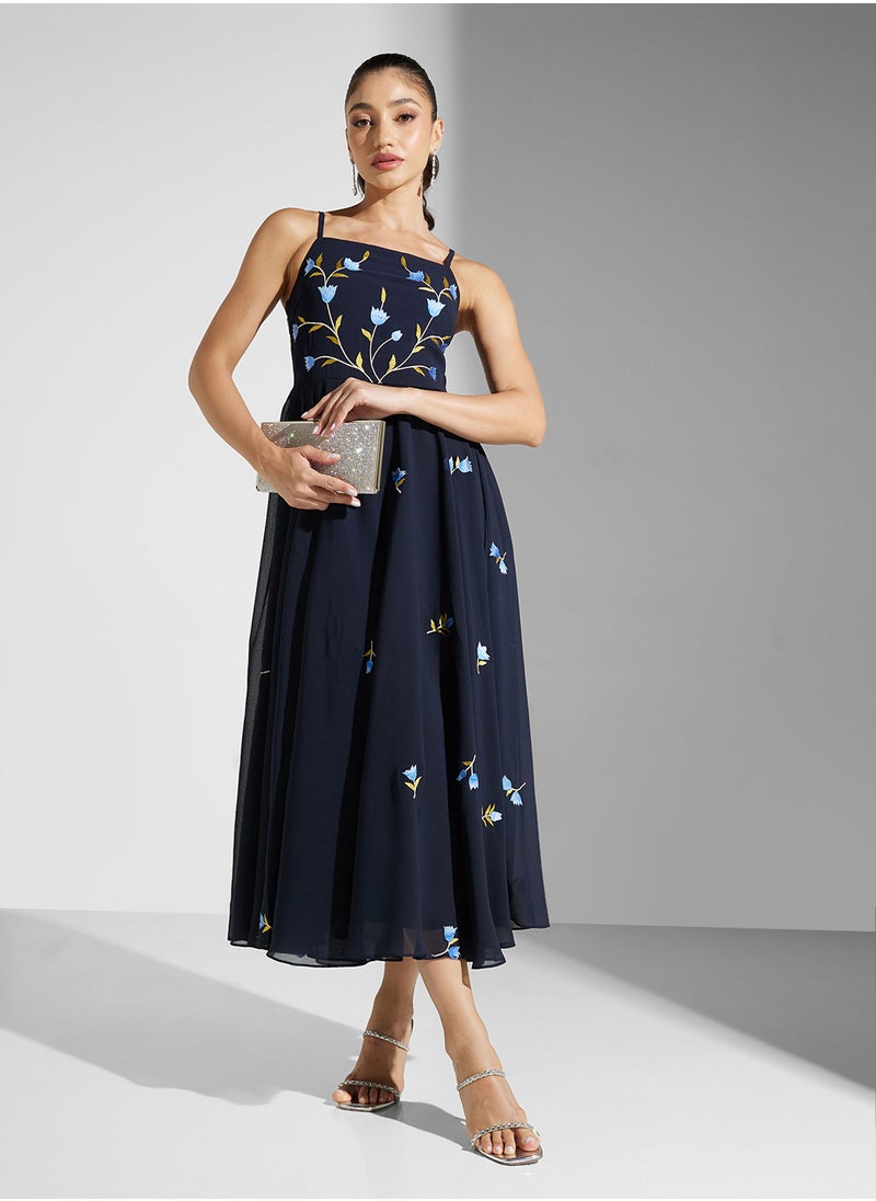 Embellished Knee Lenth Dress