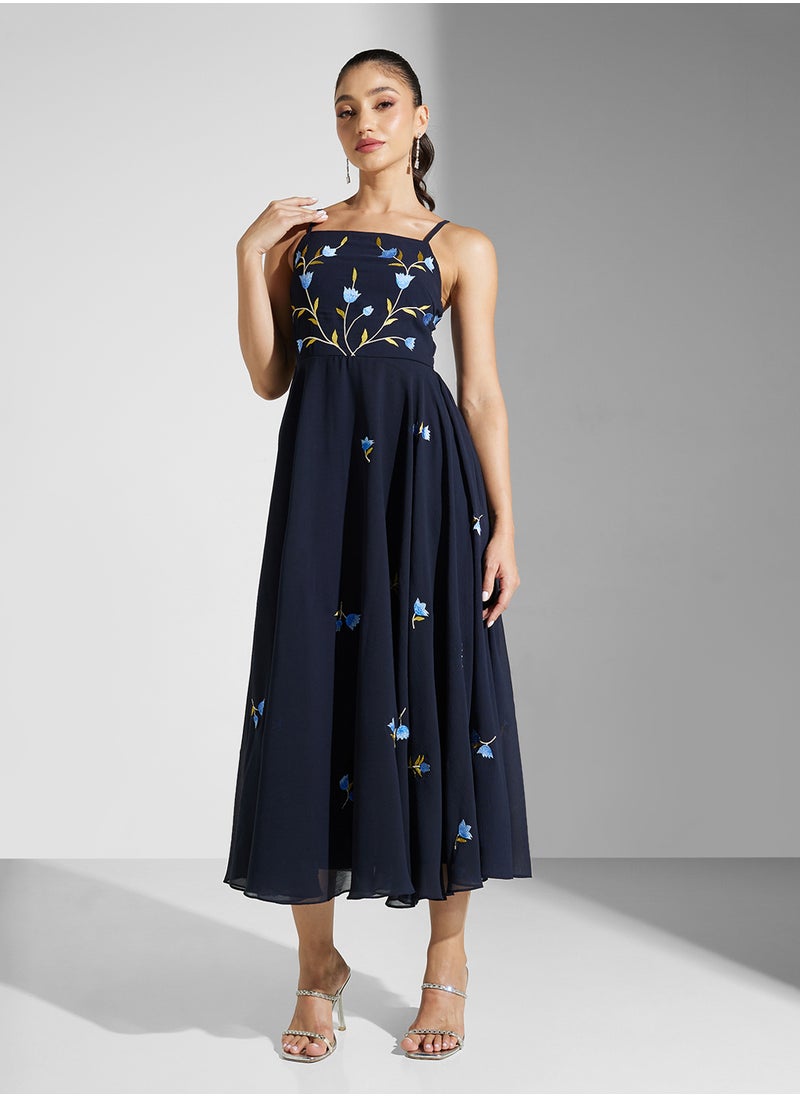Embellished Knee Lenth Dress