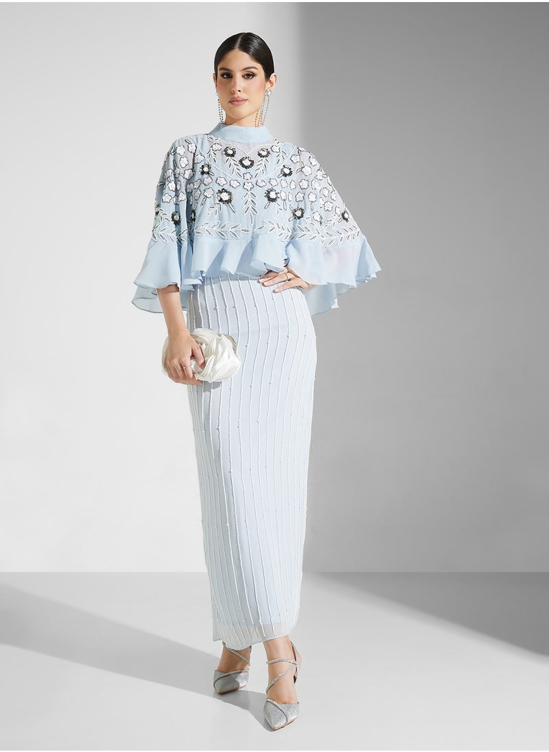 Puff Sleeves Maxi Dress