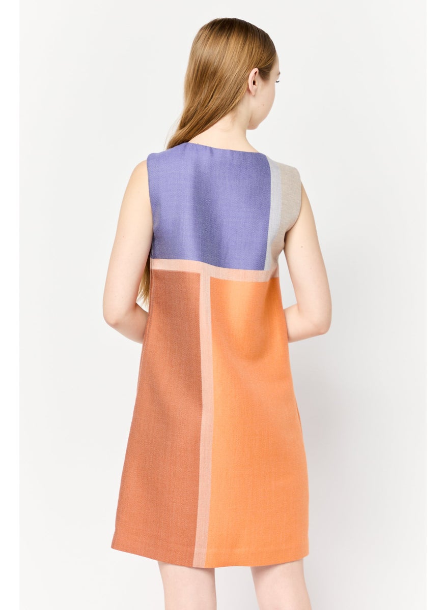 Women Colorblock Sheath Dress, Multicolor