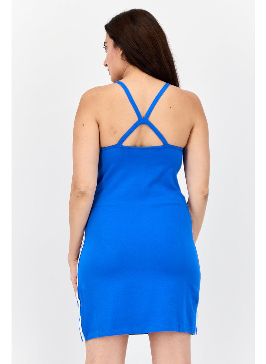 Women Sportswear Fit Sleeveless Outdoor Mini Dress, Blue