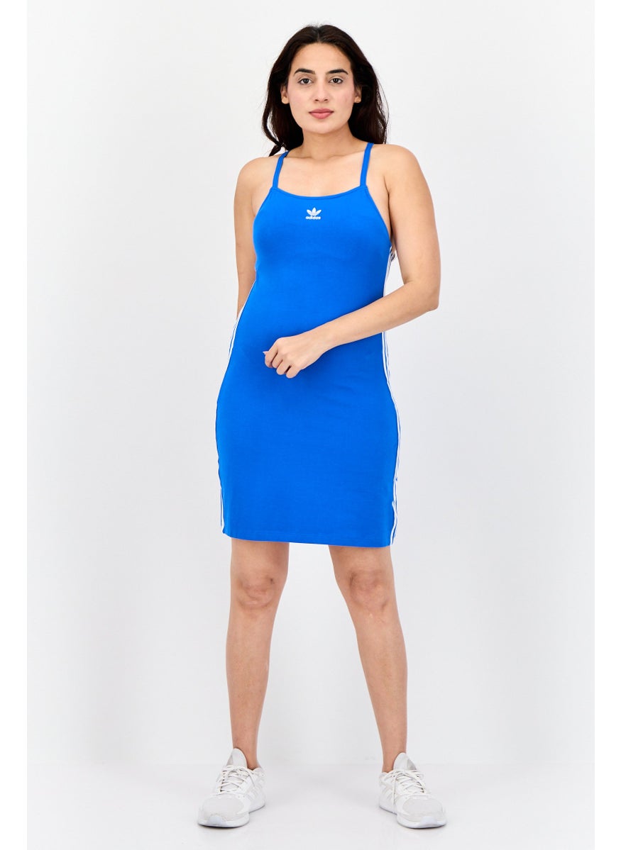Women Sportswear Fit Sleeveless Outdoor Mini Dress, Blue
