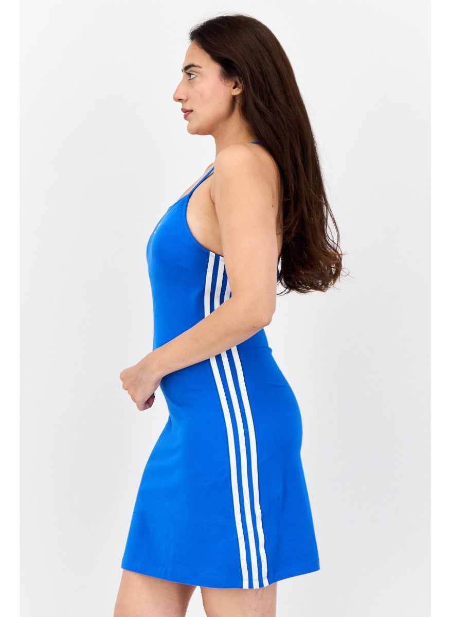 Women Sportswear Fit Sleeveless Outdoor Mini Dress, Blue