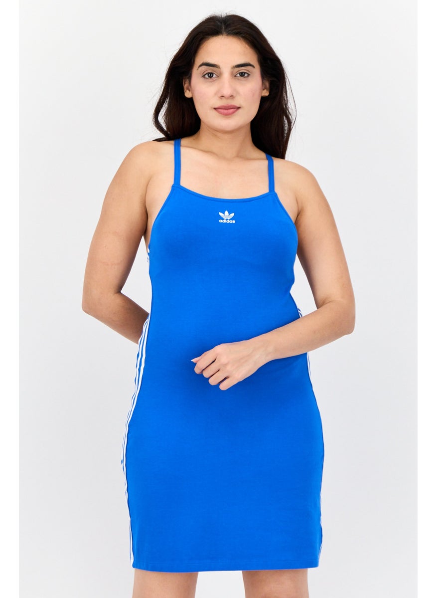 Women Sportswear Fit Sleeveless Outdoor Mini Dress, Blue