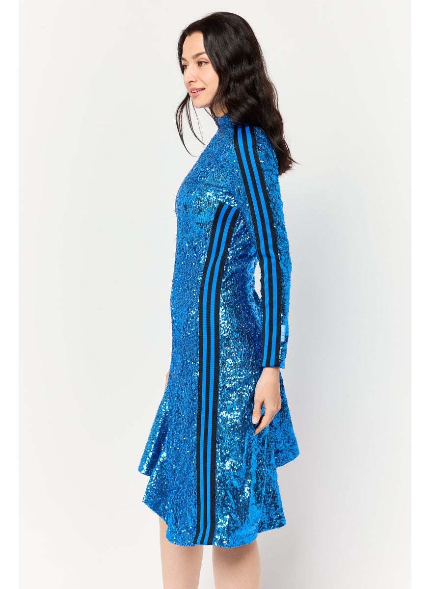 Women Sportswear Fit Sequins Dancing Dress, Blue