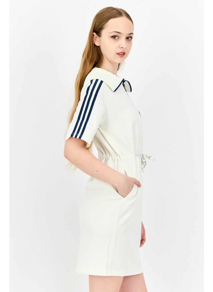 Women Sportswear Fit Short Sleeve Outdoor Dress, Off White
