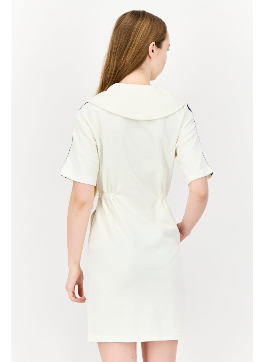 Women Sportswear Fit Short Sleeve Outdoor Dress, Off White