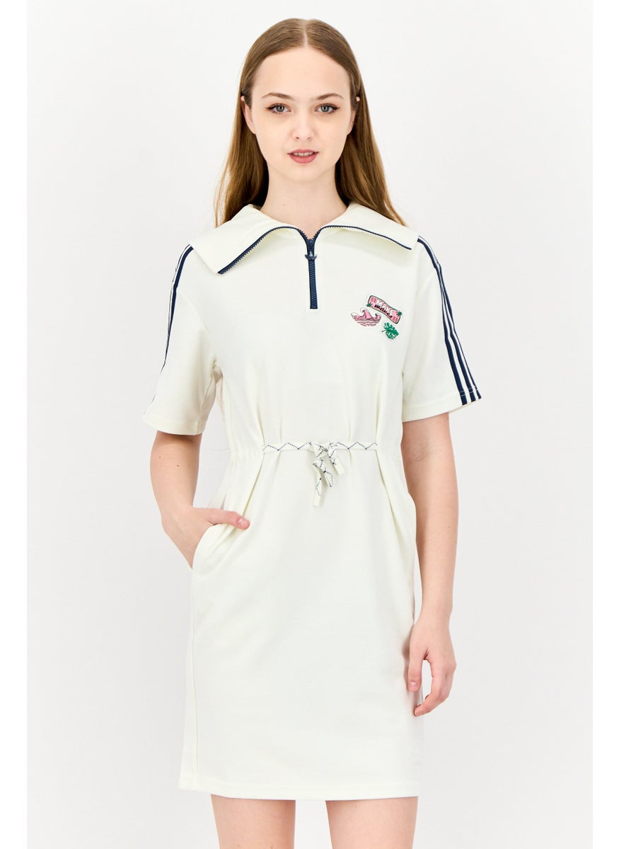 Women Sportswear Fit Short Sleeve Outdoor Dress, Off White