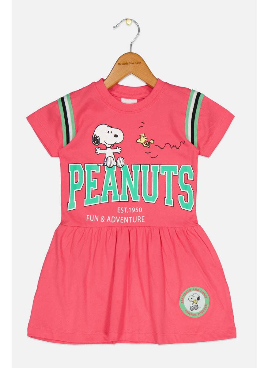 Kids Girl  Short Sleeve Graphic Dress, Pink
