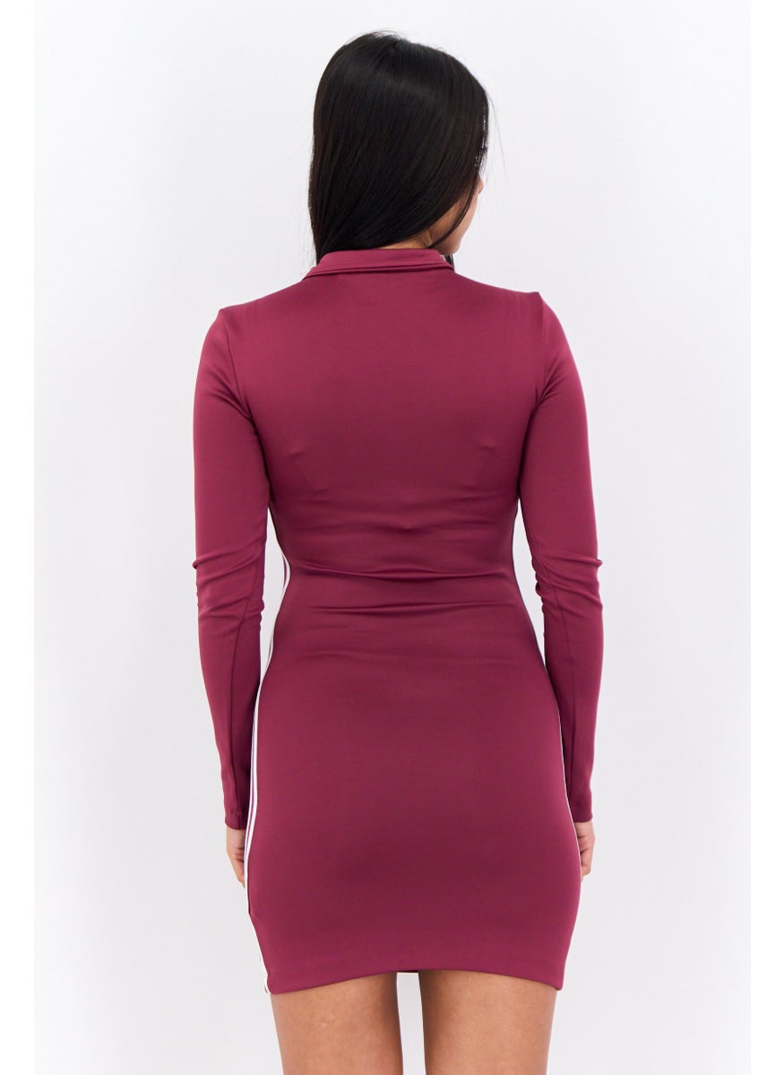 Women Sportswear Fit Outdoor Dress, Maroon/White