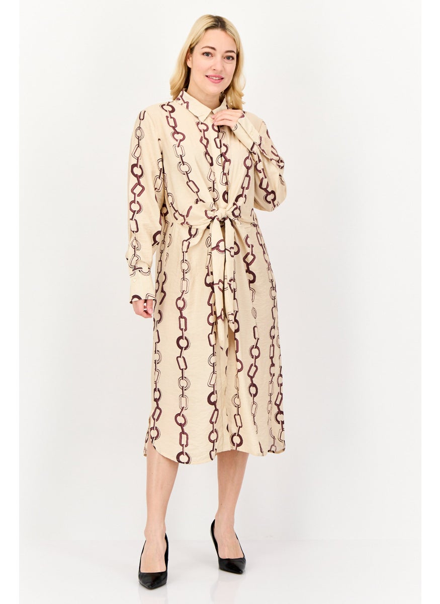 Women Allover Print Midi Dress, Multicolor
