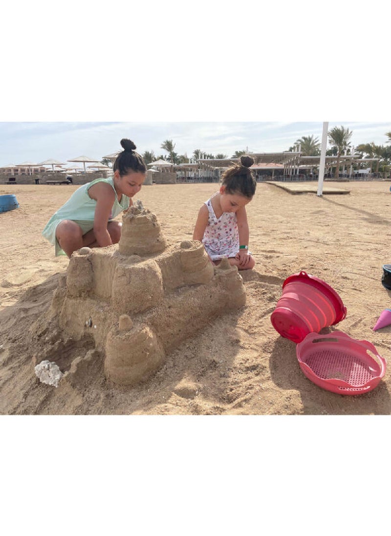 CompacToys 7In1, Red, Sand Toys is a complete set of Selected Sand Toys, Made of High-Quality Plastic, BPA Free, Elastic and Durable. It is Compact and can be carried in handbag.