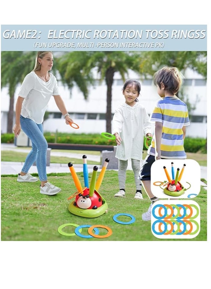 3-in-1 Rocket Launcher Toy with Musical Jump and Toss Ring Game – Fun Indoor & Outdoor Toy for Kids, Boys & Girls | Perfect for Birthday Gifts, Sports, and Summer Fun!