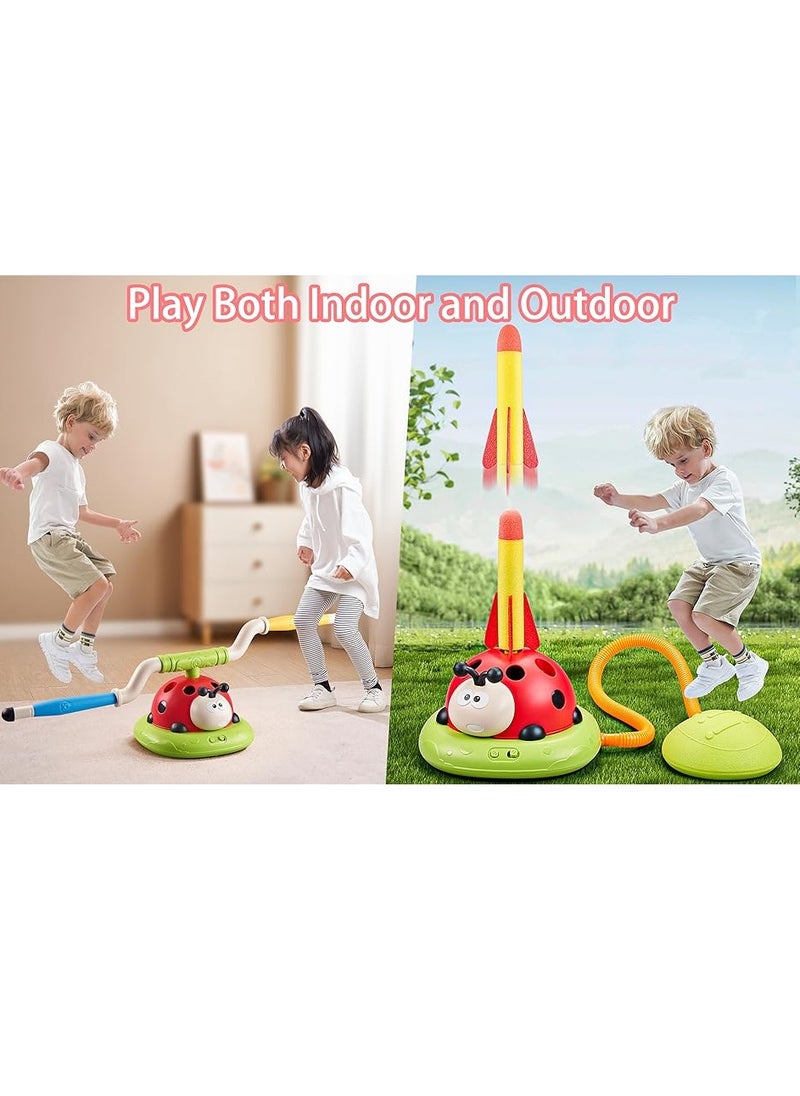 3-in-1 Rocket Launcher Toy with Musical Jump and Toss Ring Game – Fun Indoor & Outdoor Toy for Kids, Boys & Girls | Perfect for Birthday Gifts, Sports, and Summer Fun!
