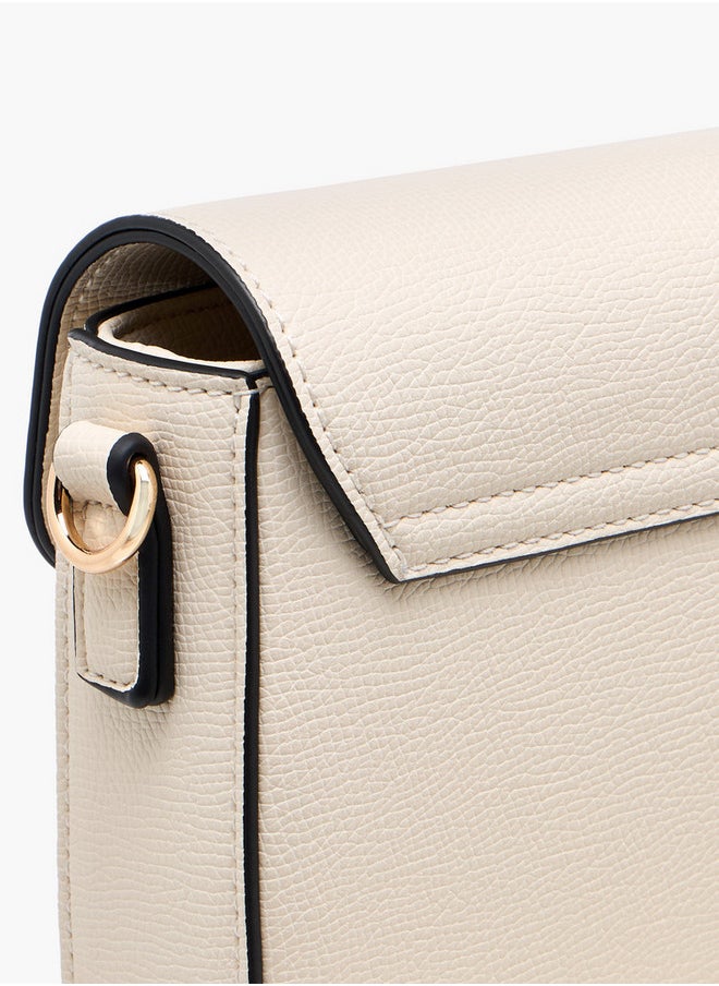 Women's Solid Crossbody Bag with Chain Strap
