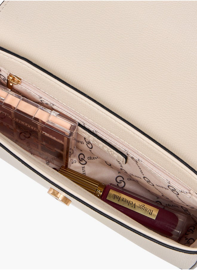 Women's Solid Crossbody Bag with Chain Strap