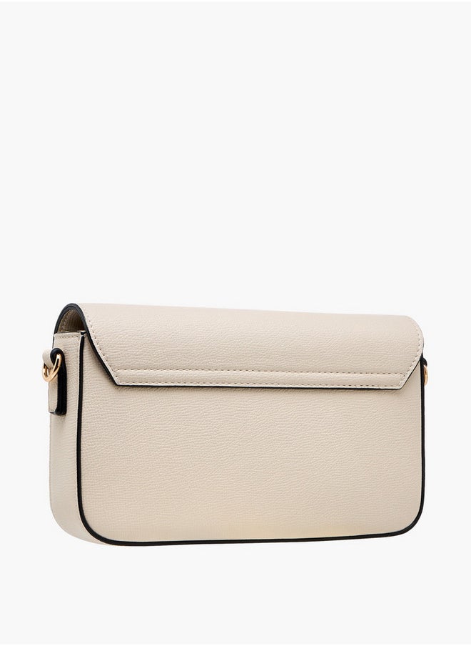 Women's Solid Crossbody Bag with Chain Strap