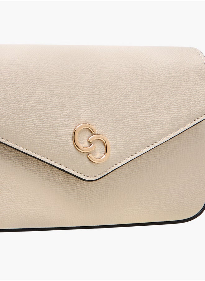 Women's Solid Crossbody Bag with Chain Strap