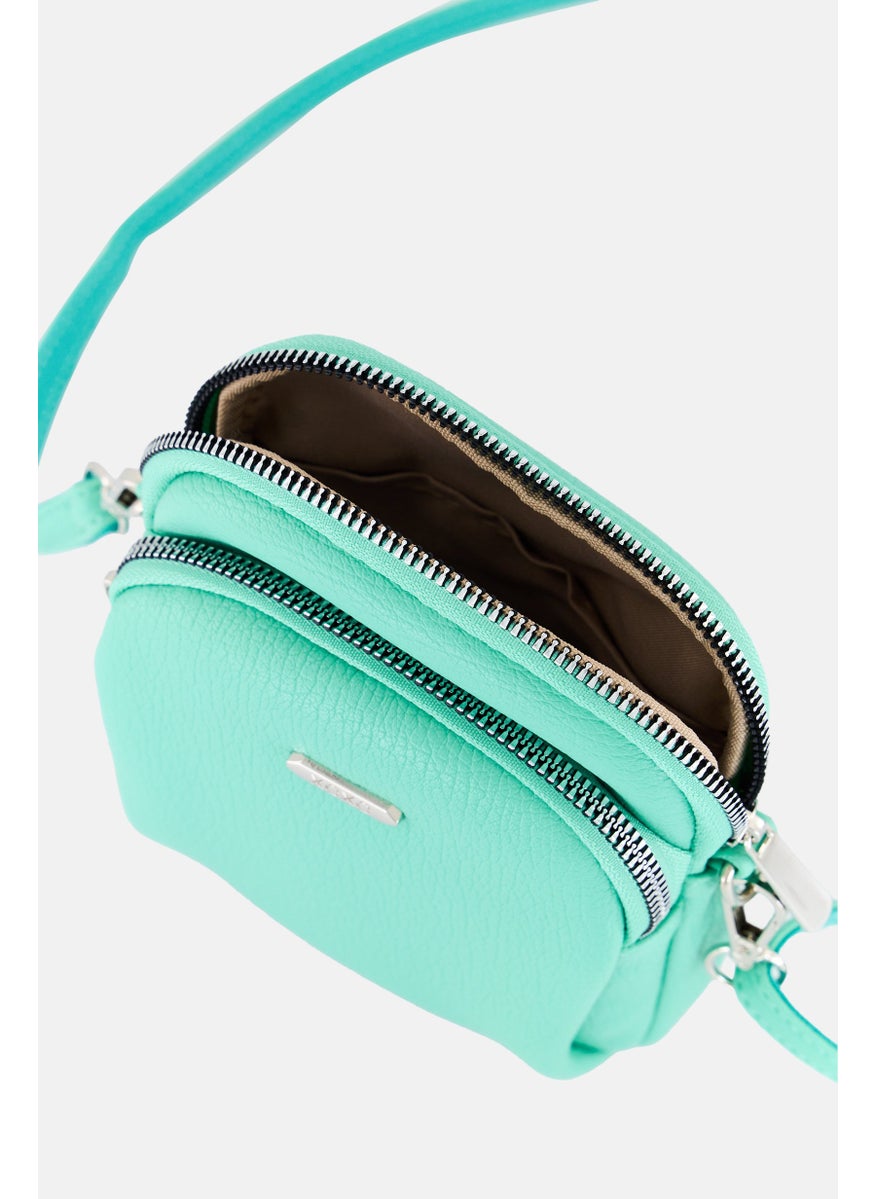 Women Weekend Cross Body Bag, Aqua Green
