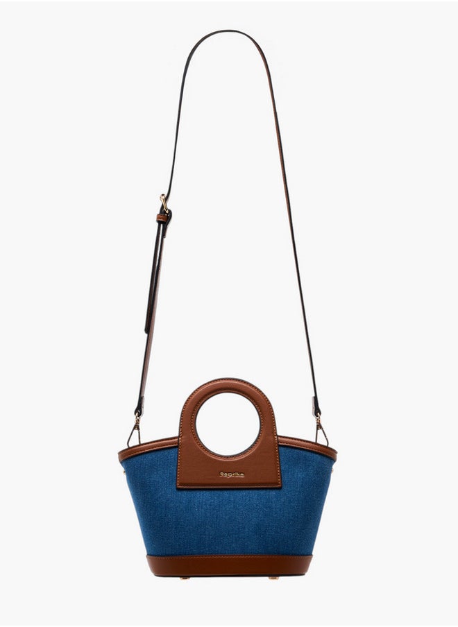 Women's Floral Print Tote Bag with Detachable Strap and Zip Closure