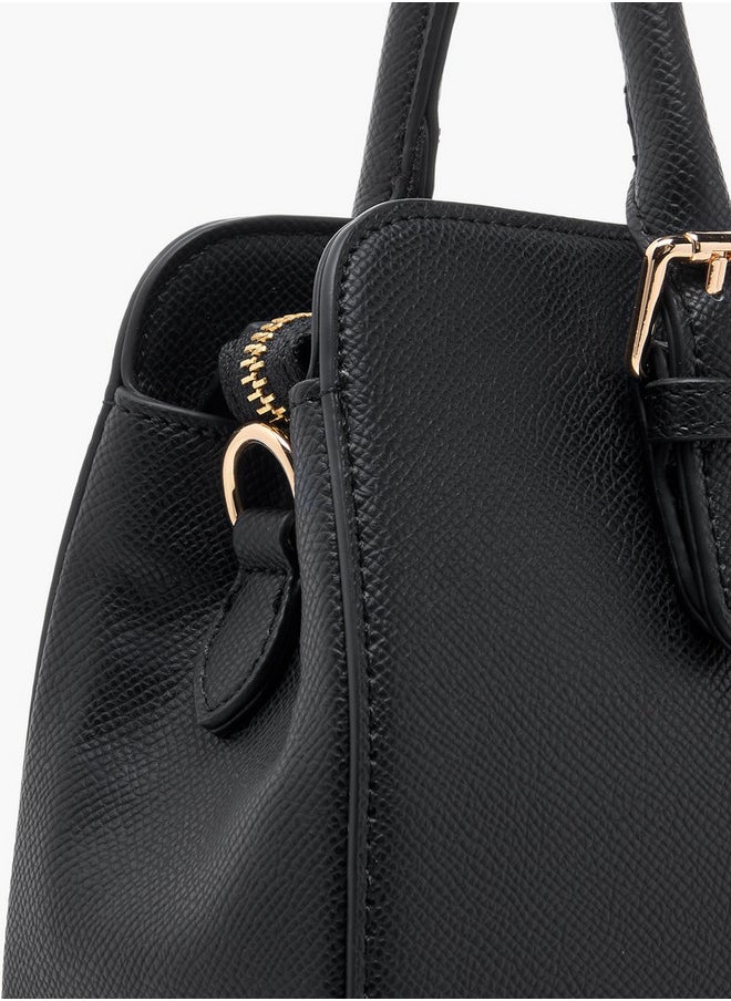 Solid Tote Bag with Double Handles and Detachable Coin Purse