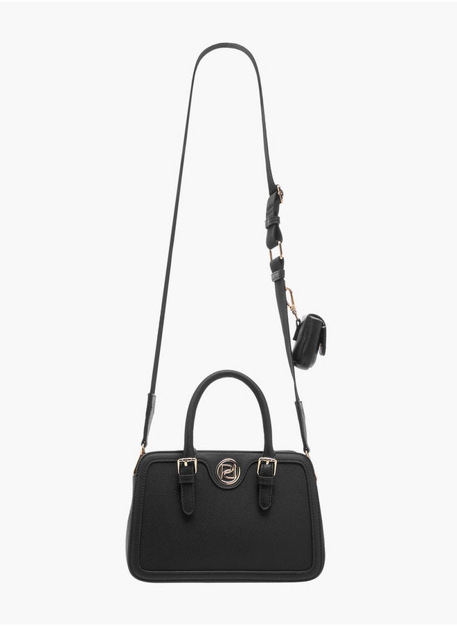 Solid Tote Bag with Double Handles and Detachable Coin Purse