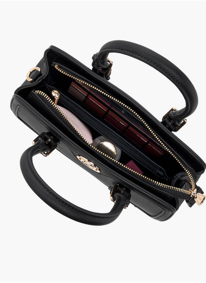 Solid Tote Bag with Double Handles and Detachable Coin Purse