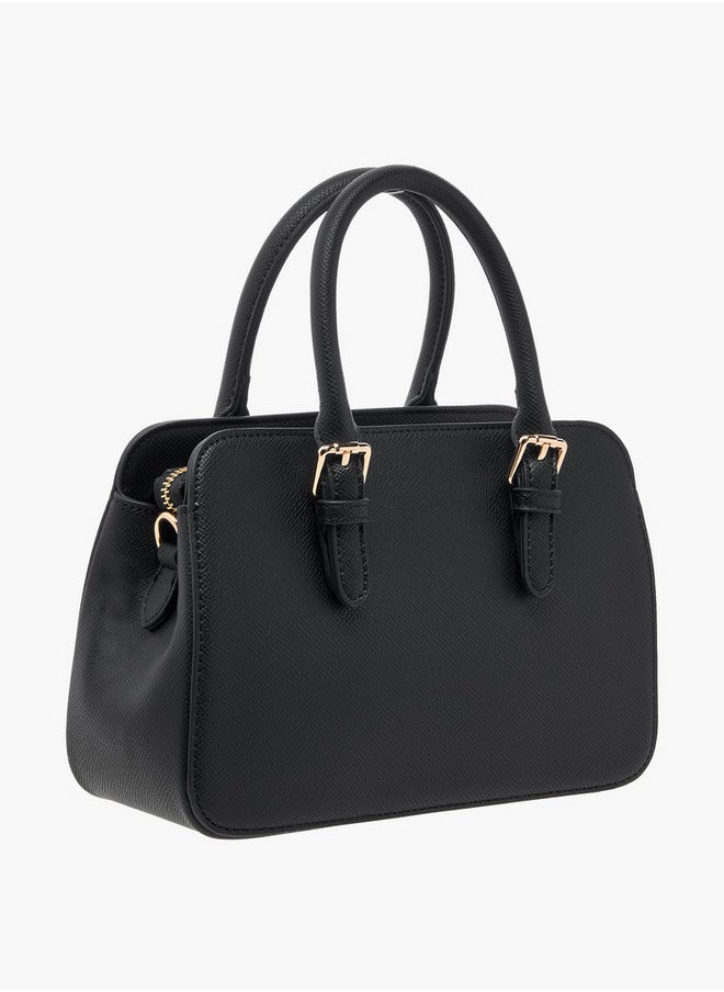 Solid Tote Bag with Double Handles and Detachable Coin Purse