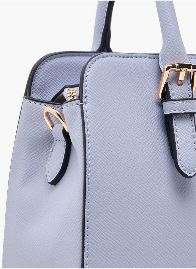 Solid Tote Bag with Double Handles and Detachable Coin Purse