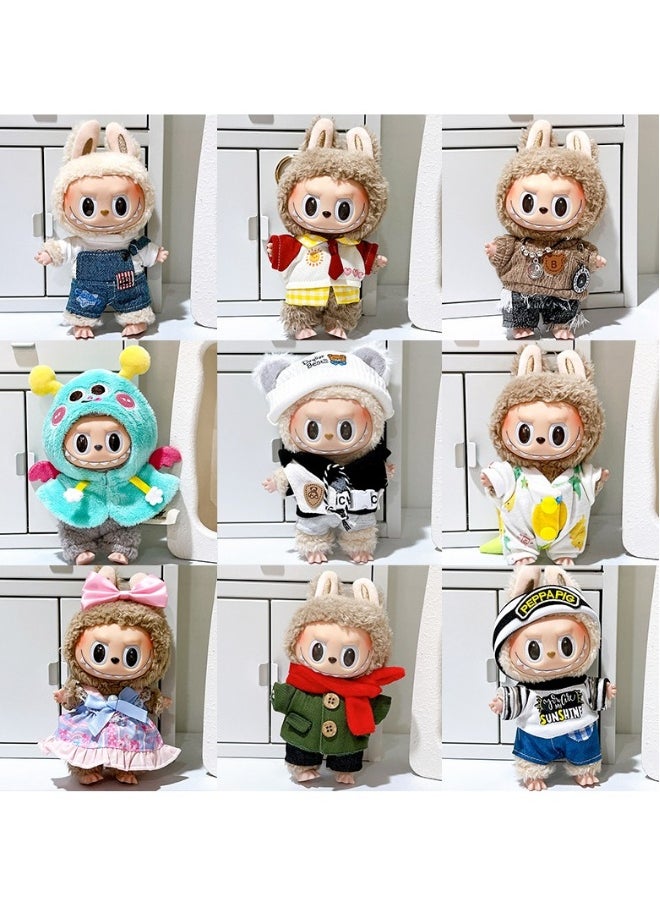 Bubble Materab 17cm Vinyl Doll Blind Box Pendant 1st and 2nd Generation Changeable Clothes Substitute Accessories Doll Clothes (Excluding Dolls)