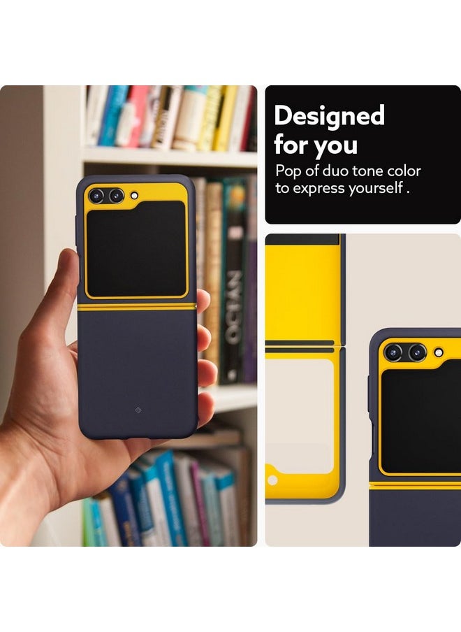 CASEOLOGY by Spigen Nano Pop Back Cover Case Compatible with Samsung Galaxy Z Flip 5 [Air Space Technology Protection] Dual Protection Case for Samsung Z Flip 5 5G (TPU and PC | Blueberry Navy)