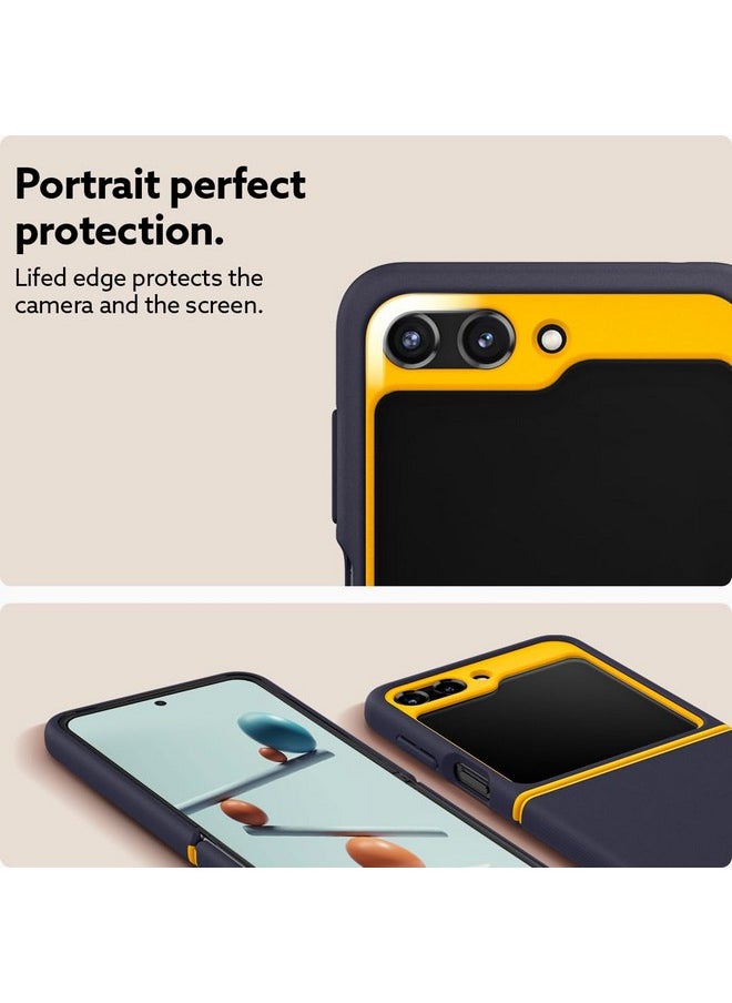 CASEOLOGY by Spigen Nano Pop Back Cover Case Compatible with Samsung Galaxy Z Flip 5 [Air Space Technology Protection] Dual Protection Case for Samsung Z Flip 5 5G (TPU and PC | Blueberry Navy)