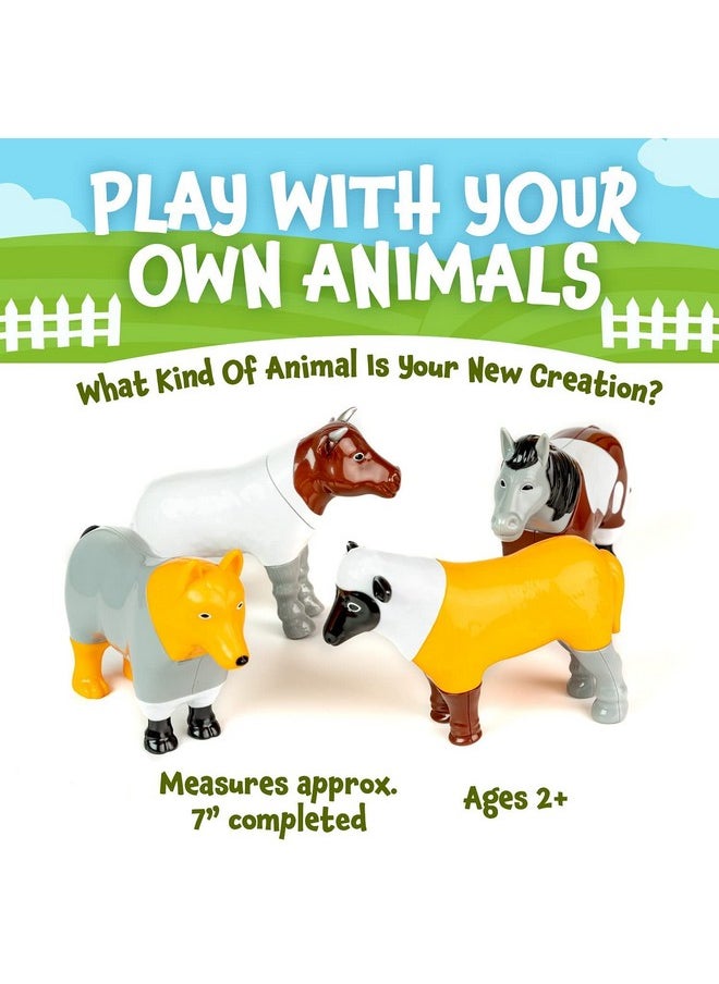 Magnetic Mix or Match Farm Animals Toy Play Set, 16 Pieces