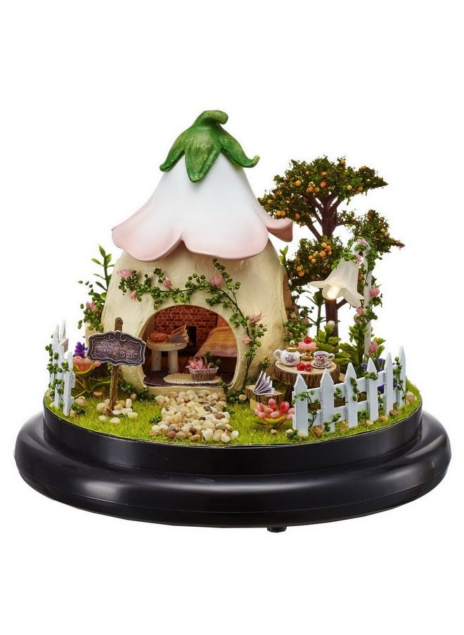 Flever Dollhouse Miniature DIY House Kit Creative Room with Furniture and Cover for Romantic Valentine's (Green'S Garden)
