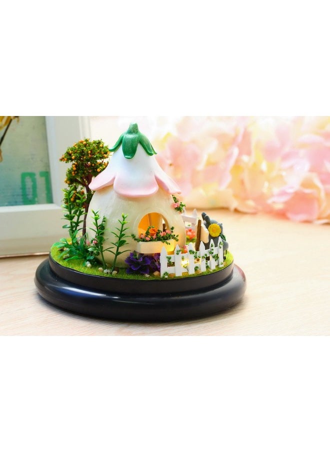 Flever Dollhouse Miniature DIY House Kit Creative Room with Furniture and Cover for Romantic Valentine's (Green'S Garden)