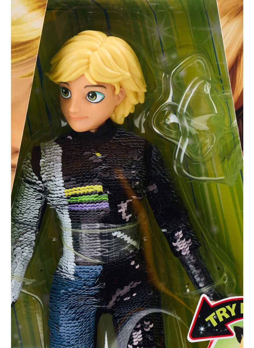 Fashion Flip Adrien To Cat Noir With Sequins Outfit  Fashion Doll