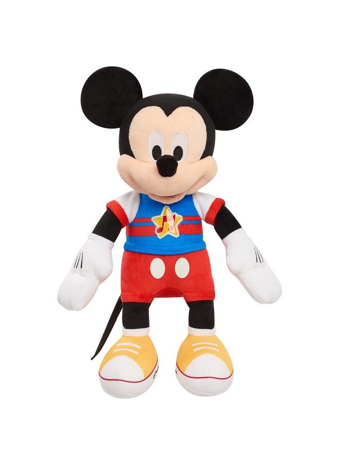 Disney Junior Mickey Mouse Funhouse Singing Fun Mickey Mouse 13 Inch Lights and Sounds Feature Plushie, Sings The Wiggle Giggle Song, Kids Toys for Ages 3 Up by Just Play