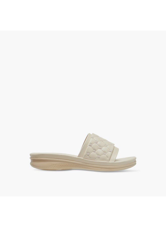 Women's Monogram Quilted Slip-On Sandals