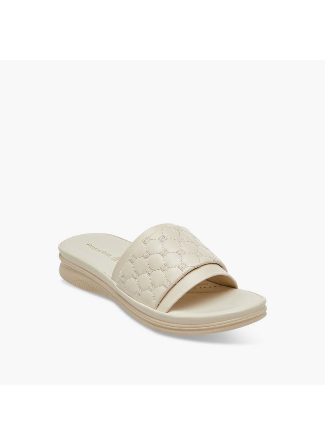 Women's Monogram Quilted Slip-On Sandals
