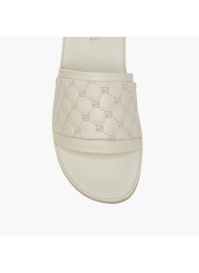 Women's Monogram Quilted Slip-On Sandals