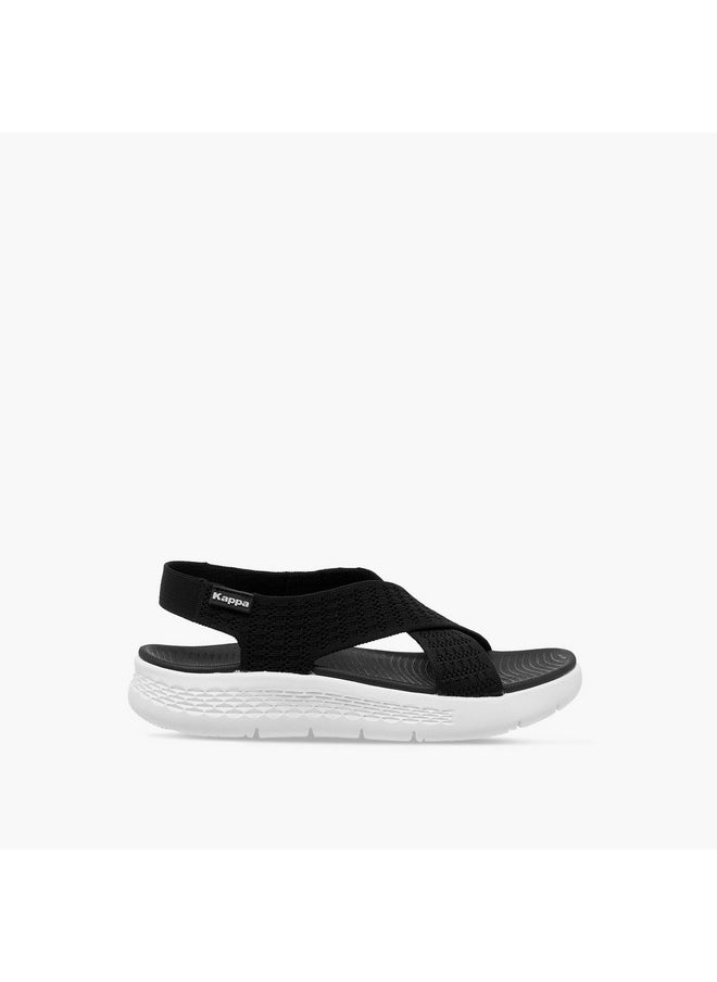 Women's Textured Slip-On Criss Cross Sandals